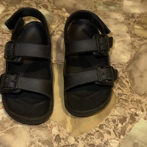 Kids Black Sandals